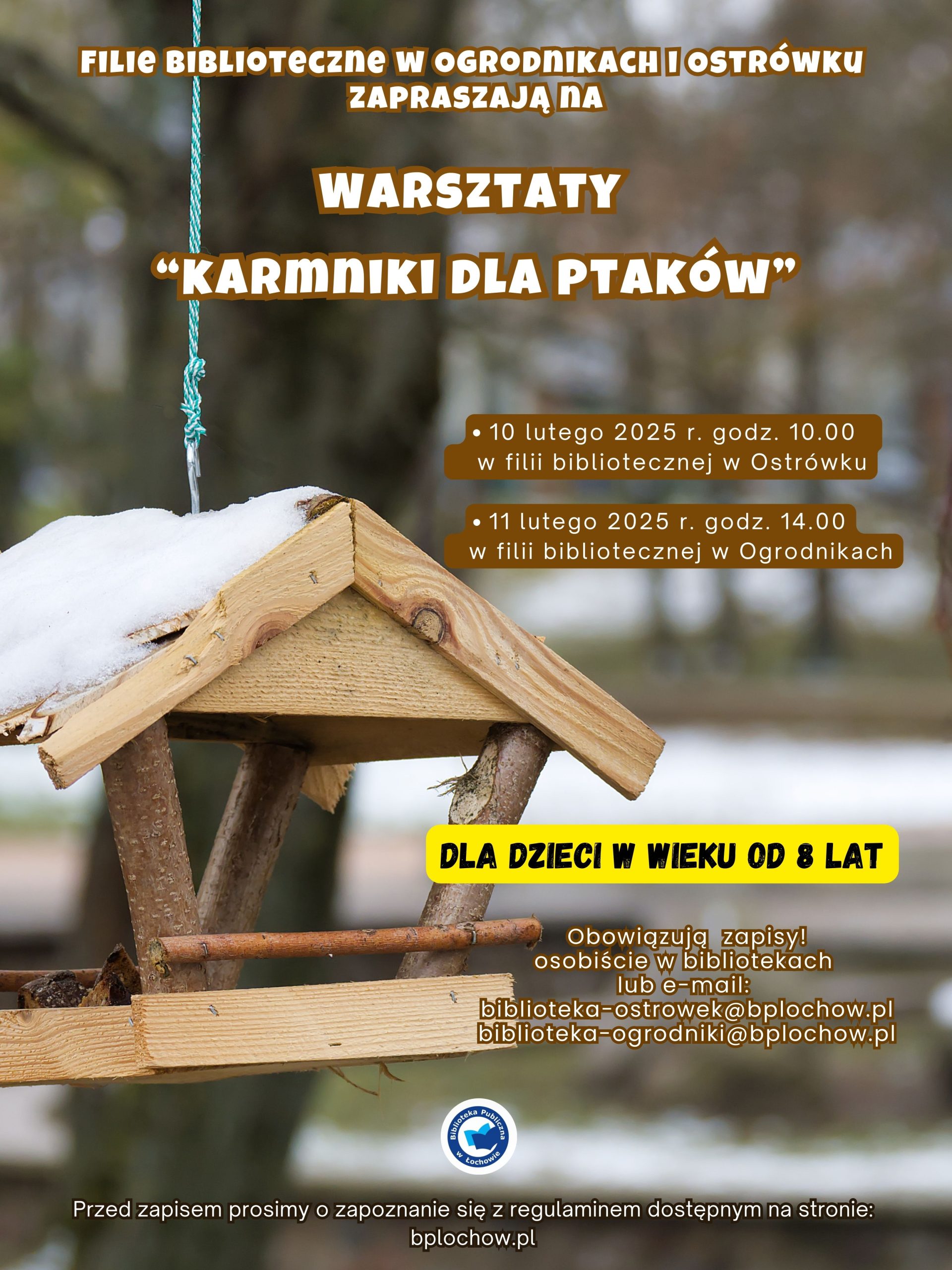 Warsztaty „KARMNIKI DLA PTAKÓW” – zaproszenie