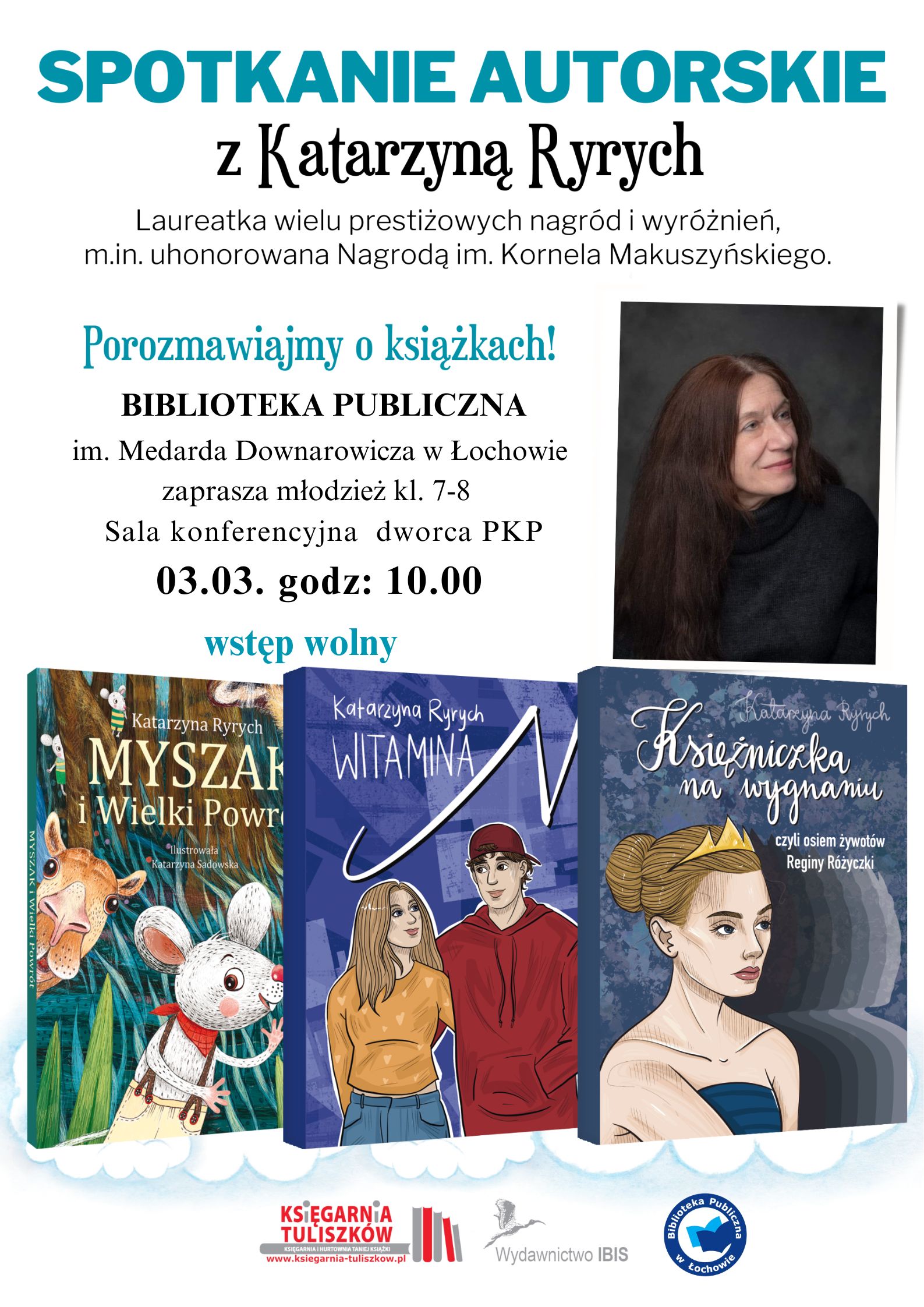 Spotkanie autorskie z Katarzyną Ryrych- zaproszenie
