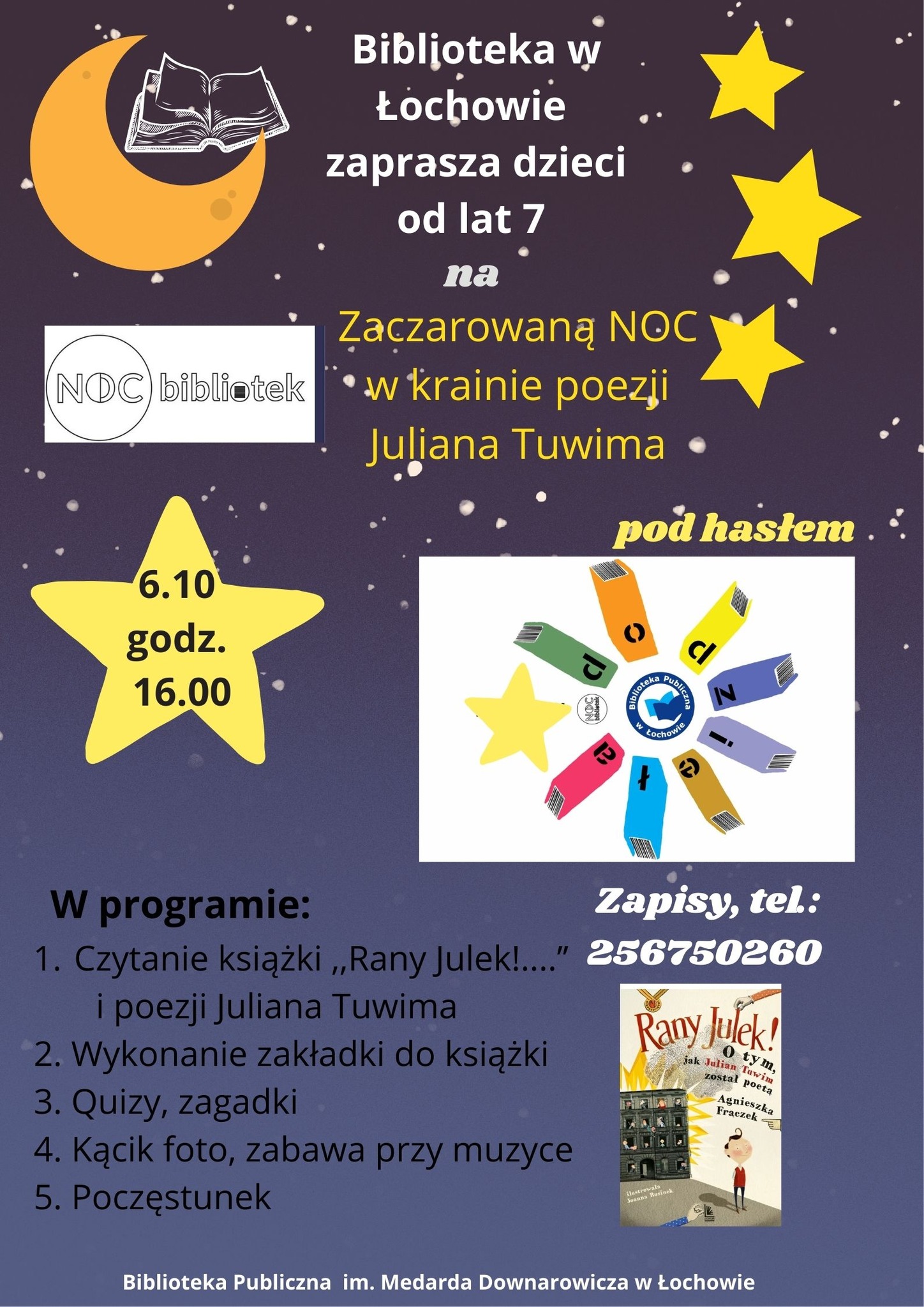 ,,Noc Bibliotek'” -zaproszenie