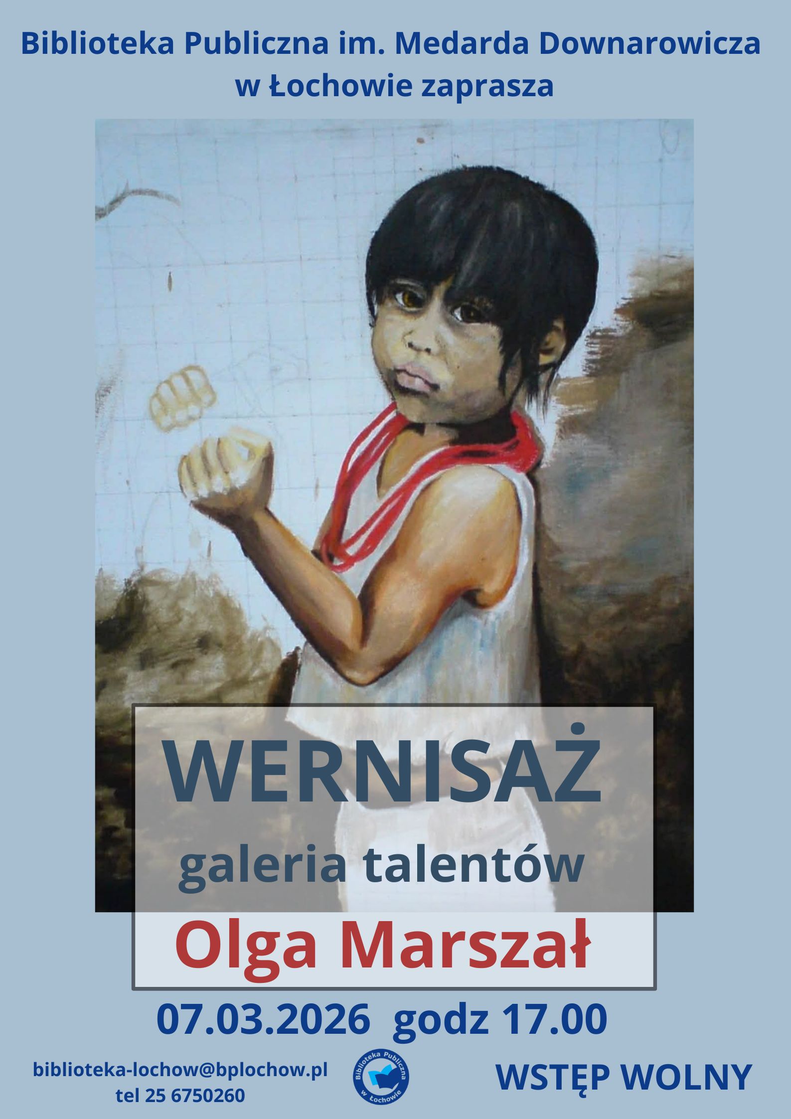 Galerii Talentów – wernisaż twórczości Olgi Marszał – zaproszenie