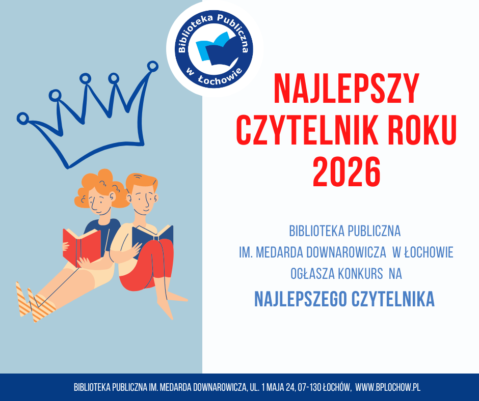 Konkurs na NAJLEPSZEGO CZYTELNIKA ROKU 2026- zaproszenie