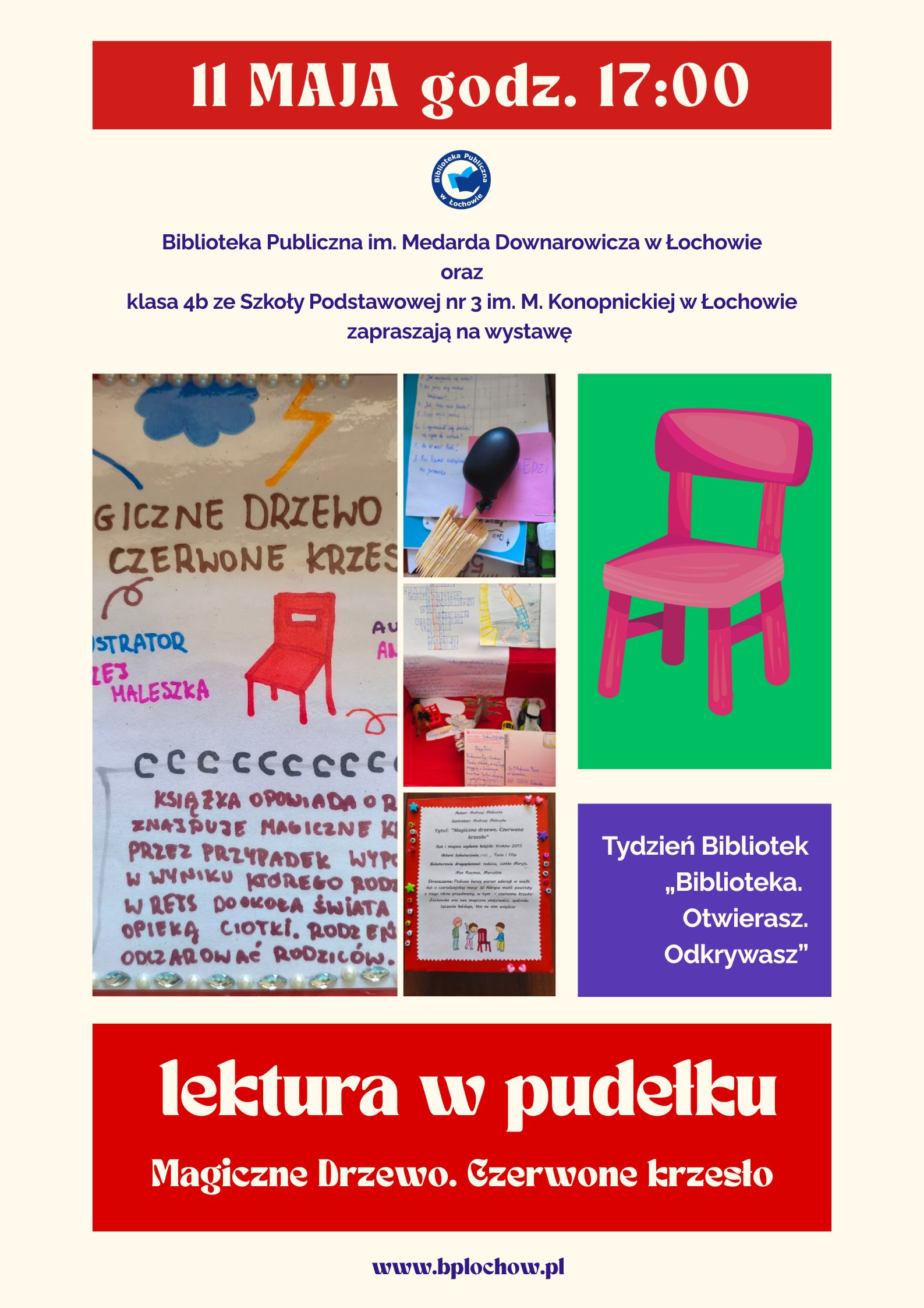 LEKTURA W PUDEŁKU wystawa prac w ramach Tygodnia Biblioteka – zaproszenie