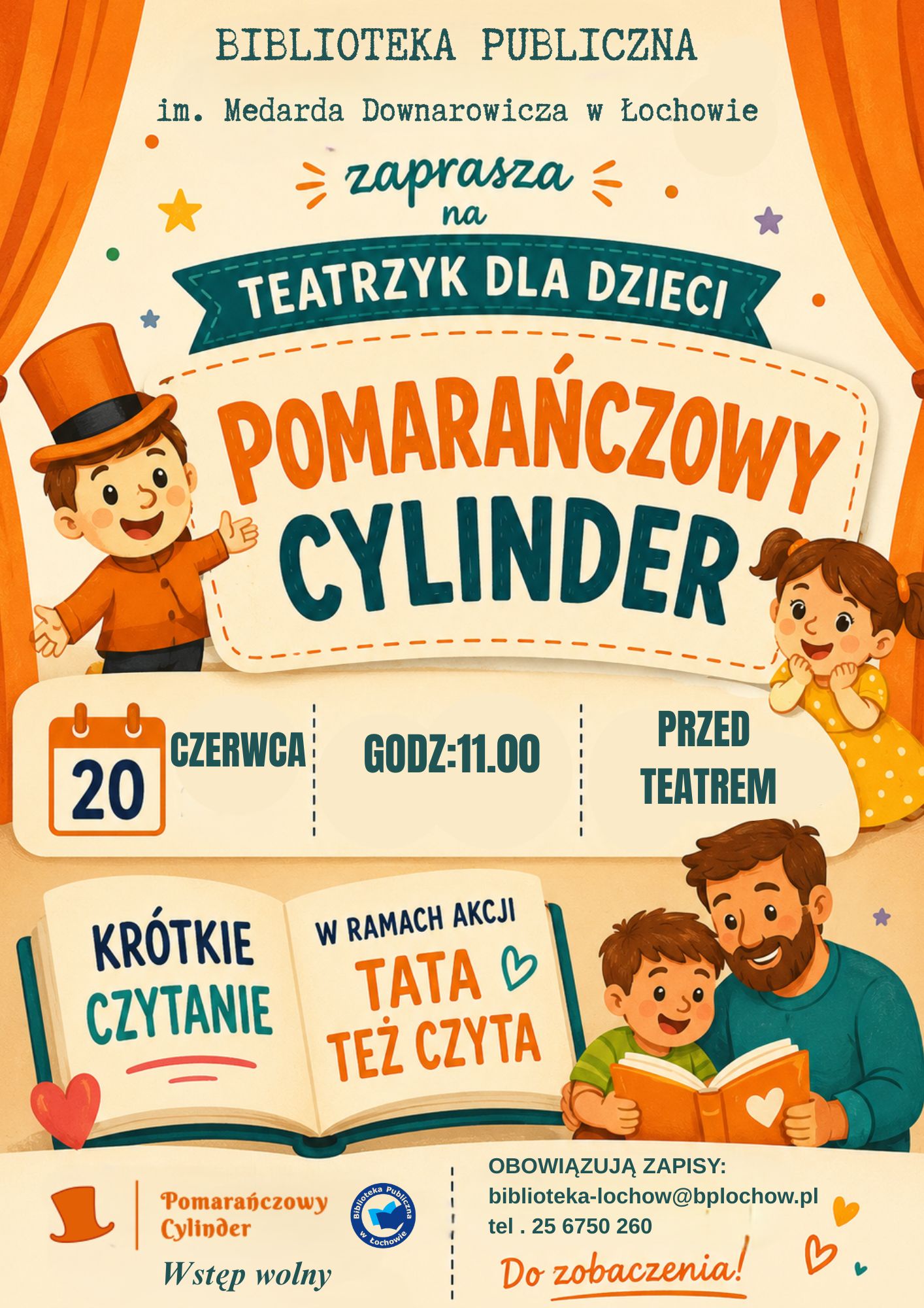 Spotkanie z Teatrem Pomarańczowy Cylinder – zaproszenie